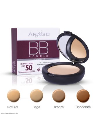 BB Powder FPS 50 Protetor Solar P&oacute; Compacto com &Aacute;cido Hialur&ocirc;nico 12g