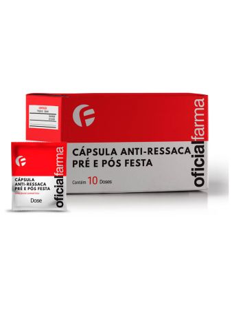 C&aacute;psula Anti-Ressaca Pr&eacute; e P&oacute;s Festa 10 Doses