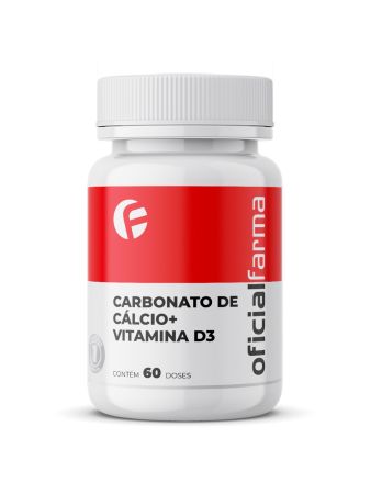 Carbonato de C&aacute;lcio + Vitamina D3 60 Doses