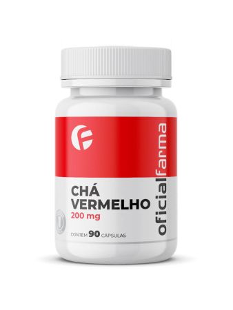 Ch&aacute; Vermelho 200mg 90 C&aacute;psulas