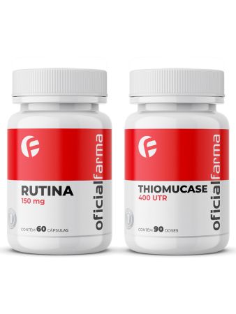 Rutina 150mg 60 C&aacute;psulas + Thiomucase 400 UTR 90 Doses