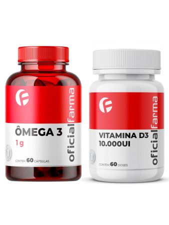 &Ocirc;mega 3 1g 60 C&aacute;psulas + Vitamina D3 10.000UI 60 Doses