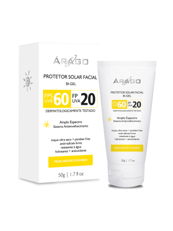 Protetor Solar Facial  Bi-gel FPS60 50g